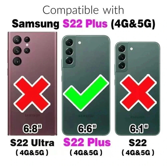 Asuwish Phone Case for Samsung Galaxy S22 Plus Leather Credit Card Holder Wallet - Picture 4 of 10